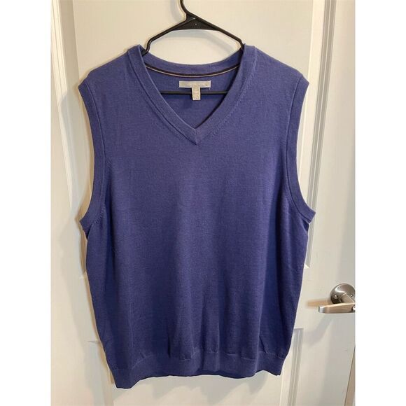 Nordstrom Men's XL Blue V-Neck Sleeveless Sweater Vest Casual‎ - Picture 1 of 9
